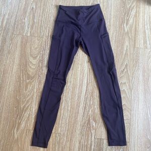 Plum Purple 7/8 Leggings With Pockets